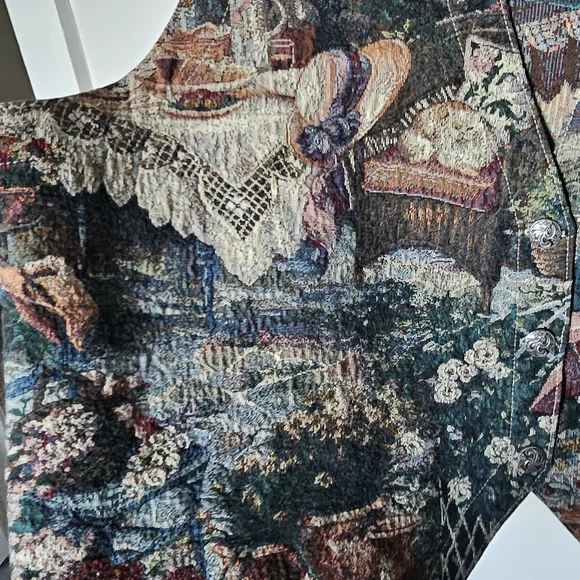 Vintage Portrait Tapestry Vest 3X - Picture 4 of 11